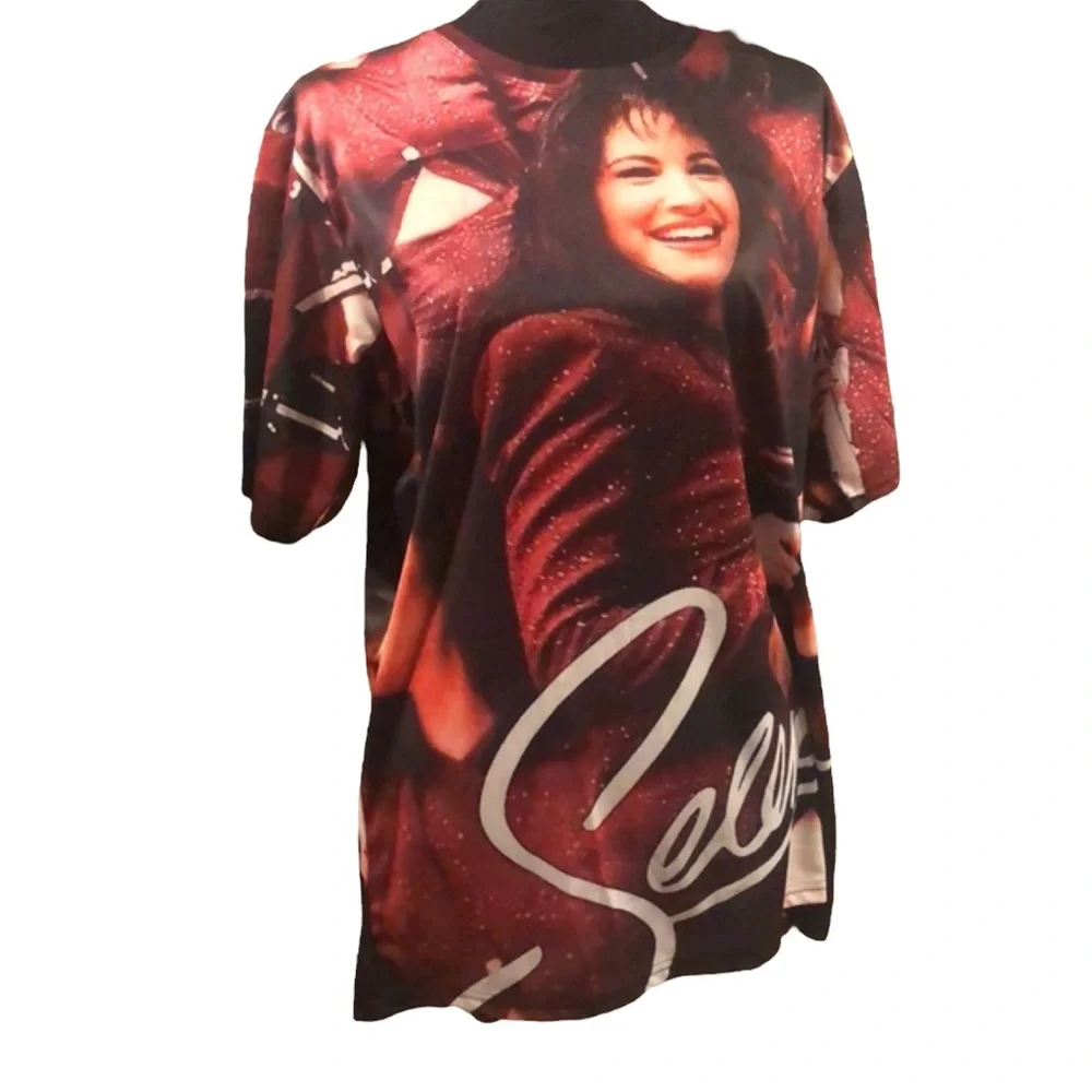 AMANECER SELENA QUINTANILLA 3D PRINTED GRAPHIC SHORT SLEEVE JERSEY SIZE XL